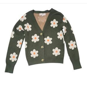 Floral Cardigan Sweater